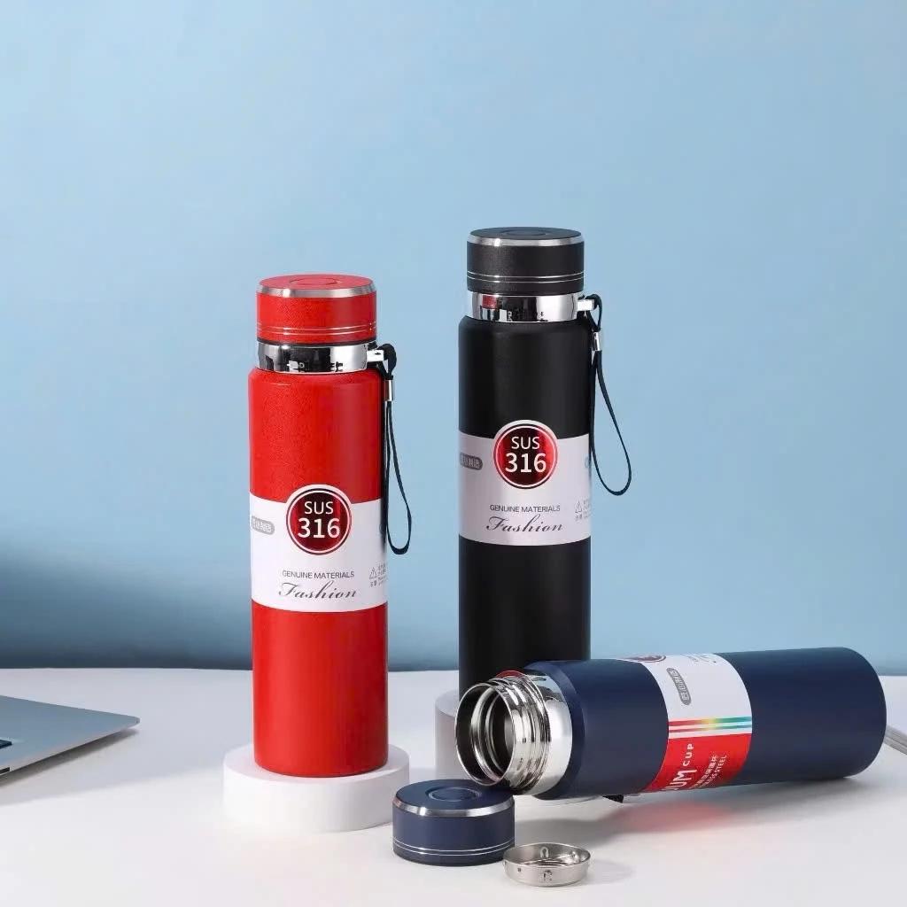 Bình giữ nhiệt inox 316 cao cấp 1000ml Bottle SUS Nhám Xịn , khay lọc trà, giữ nhiệt lên 10 tiếng