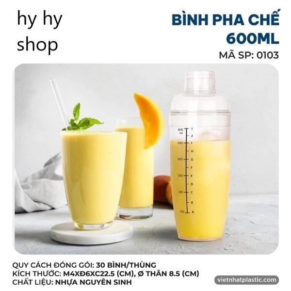 Bình lắc cà phê 600ml, bình pha chế bartender, bình lắc shaker có chia vạch Việt Nhật