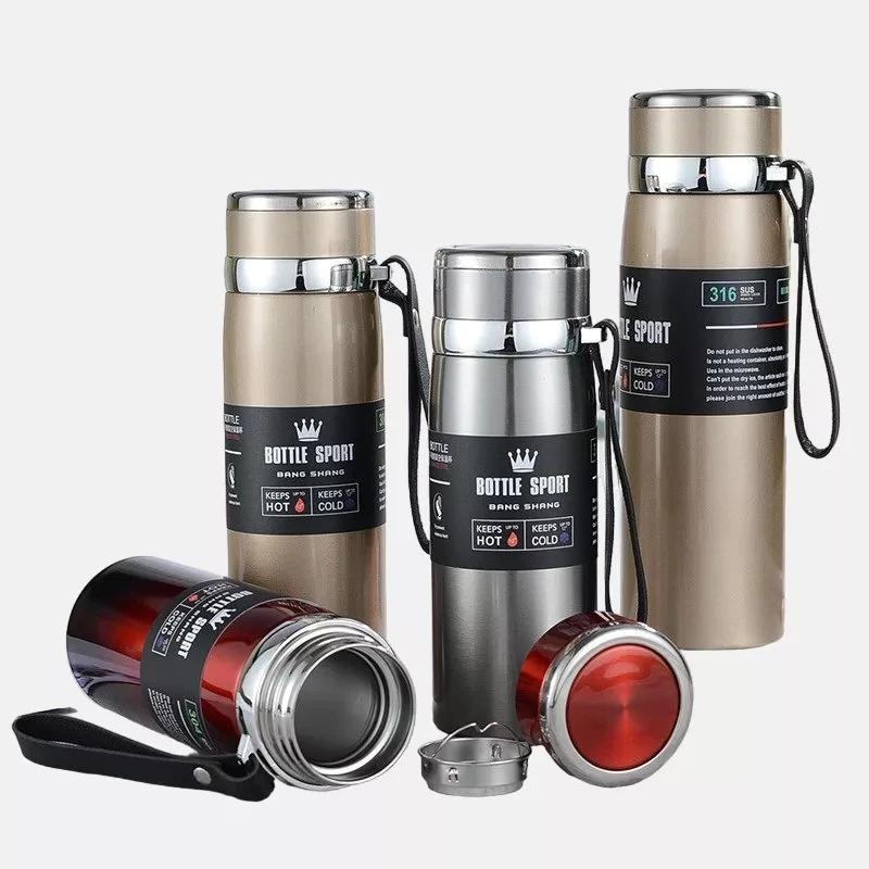 Bình nước giữ nhiệt Bottle Sport dung tích 1000ml có nắp lọc trà lõi thép chống gỉ thiết kế sang trọng cao cấp