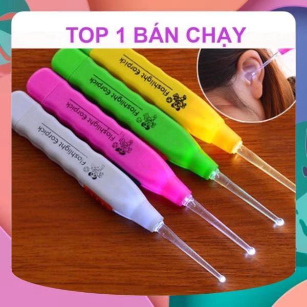 Bộ 3 dụng cụ đèn lấy ráy tai, ngoáy tai có đèn cho bé, đèn ngoáy tai, đèn soi tai