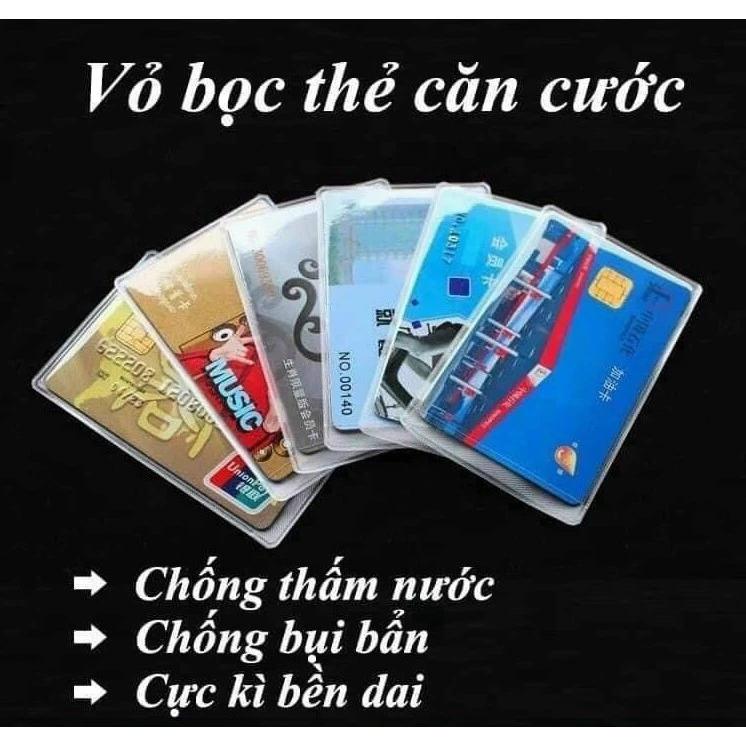 BỘ 3 vỏ bọc trong suốt bảo vệ thẻ căn cước - thẻ ngân hàng - bằng lái xe