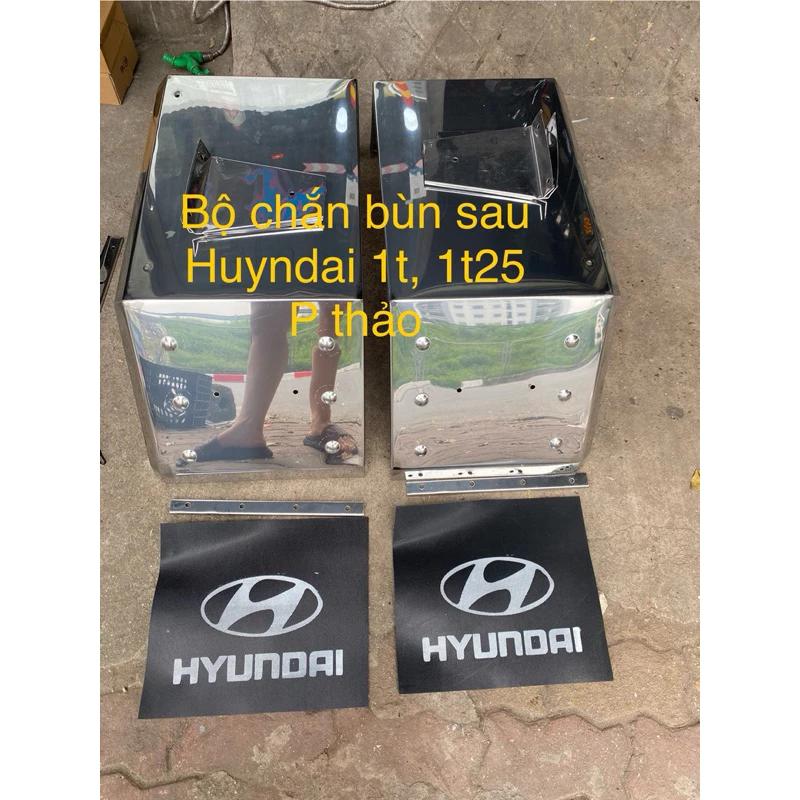 bộ chắn bùn inox bánh sau hyundai 1t ; 1t25 ,k100,h150, poter 1,potter 2kè cao su có chữ hoặc ko kèm