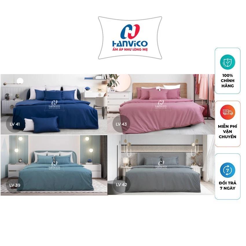 Bộ ga chun 8 màu đơn sắc Hanvico Living Basic