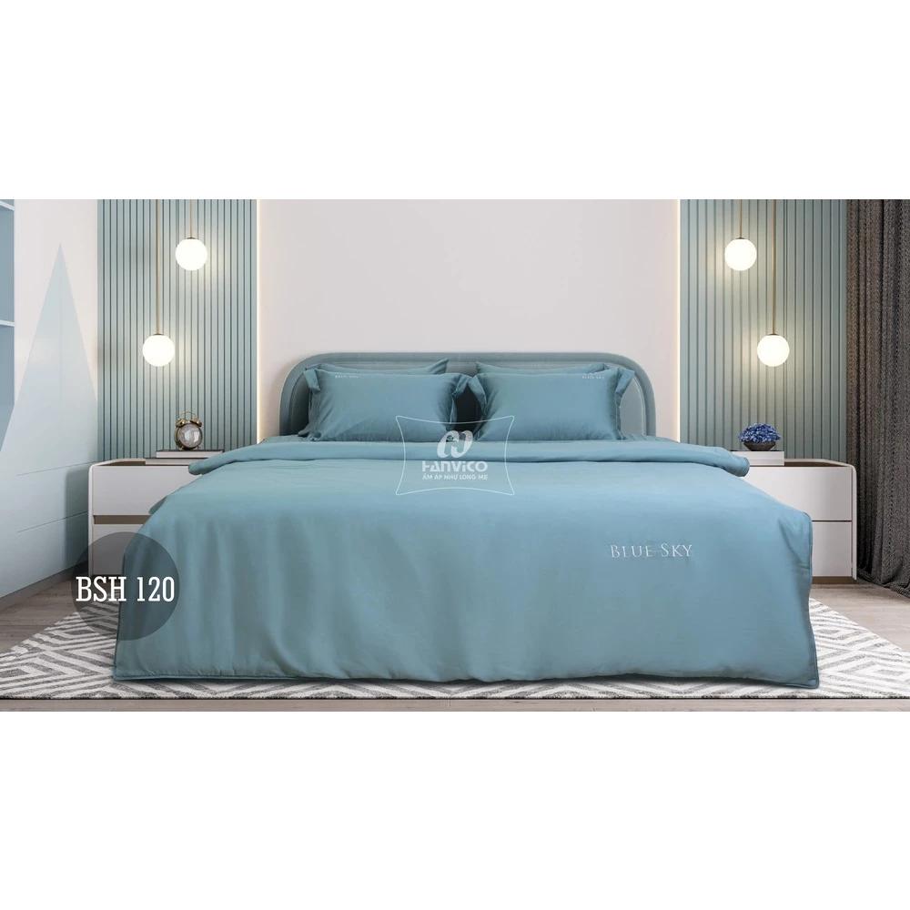 Bộ ga chun chần Hanvico Blue Sky BSH120 Tencel 60s