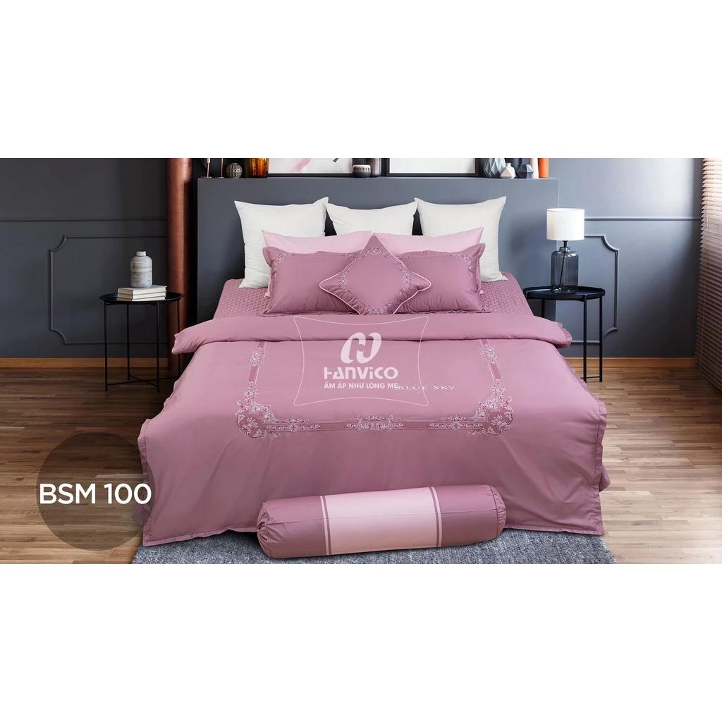 Bộ ga phủ thêu Hanvico Blue Sky BSM100