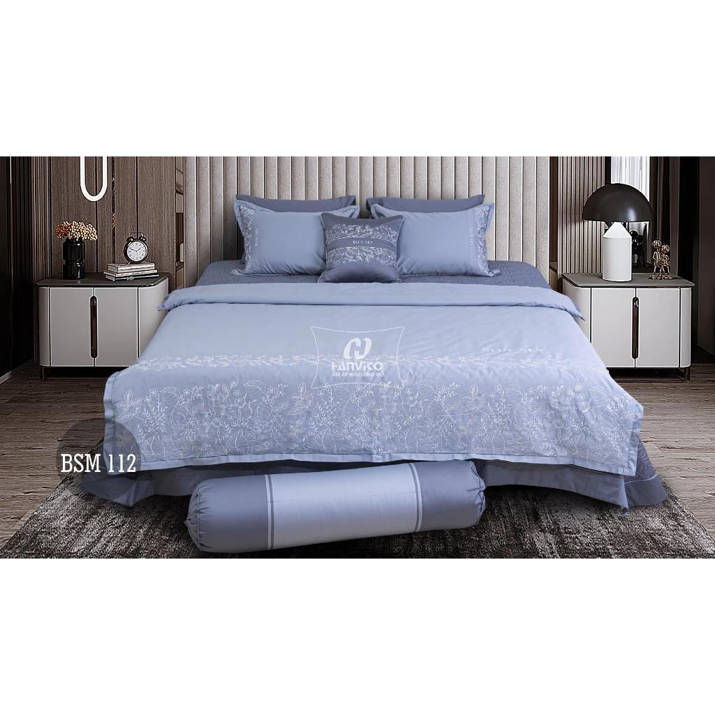 Bộ ga phủ thêu Hanvico Blue Sky BSM112