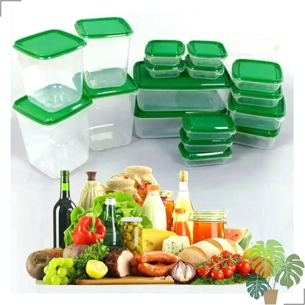 Bộ hộp đựng thực phẩm 17 món - Set 17 hộp nhựa tủ lạnh cao cấp bảo quản đồ ăn