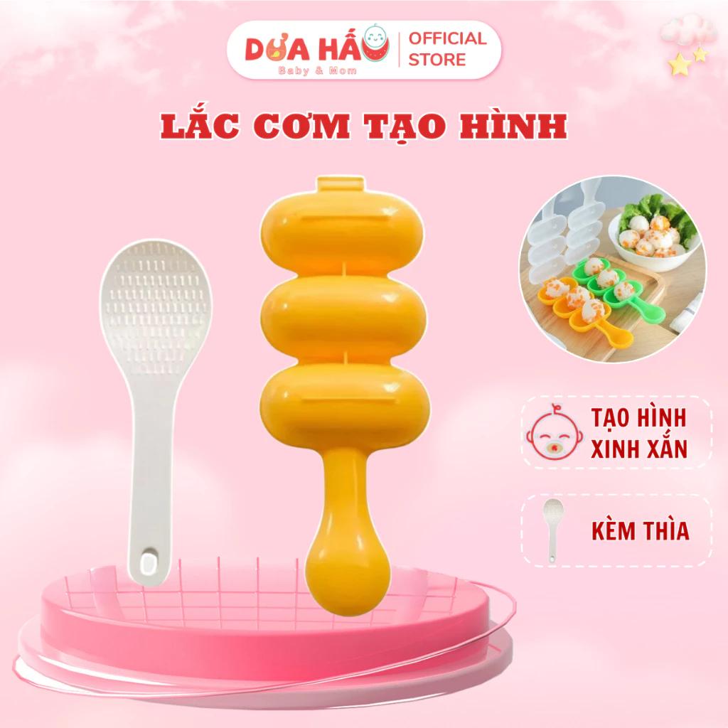 Bộ Khuôn Lắc Cơm Tạo Hình Cho Bé Kèm Thìa