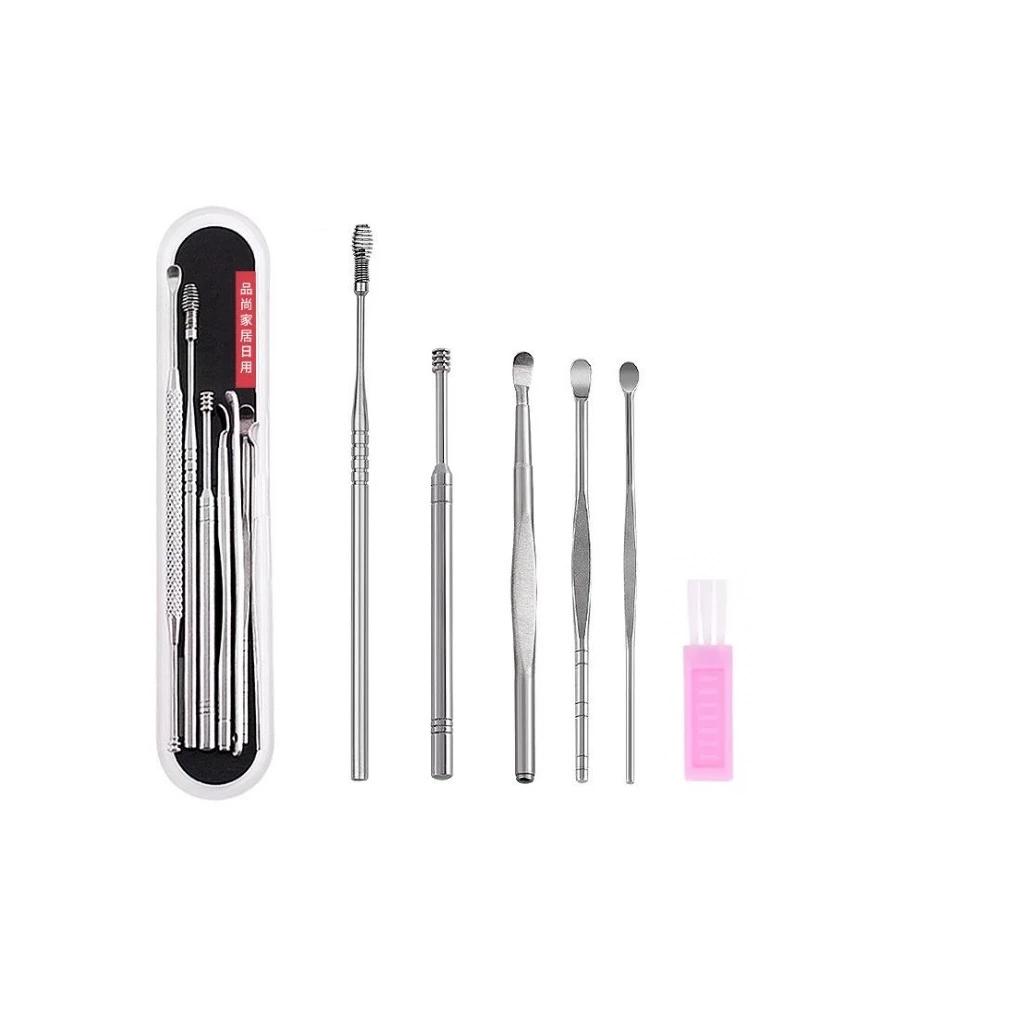 Bộ Lấy Ráy Tai 6 Món Chuyên Nghiệp Kèm Hộp Đựng Cao Cấp
