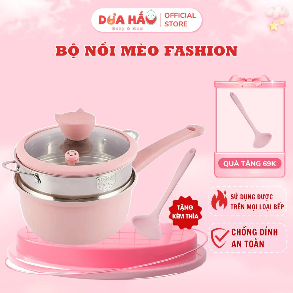 Bộ Nồi Mèo Fashion Cho Bé Ăn Dặm Cao Cấp