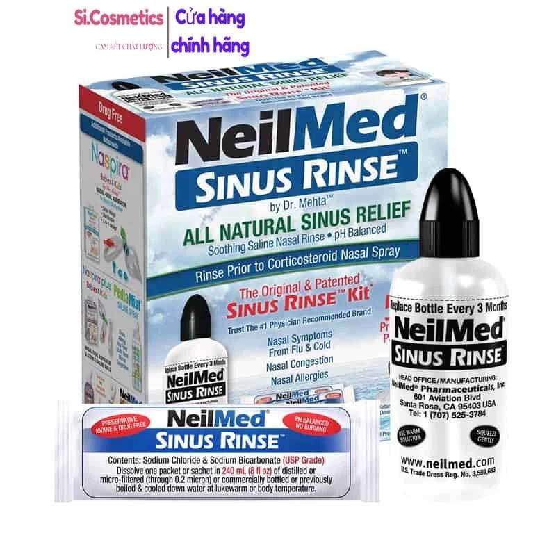 Bộ rửa mũi Neilmed Sinus Rinse (1 bình + 50 gói muối)