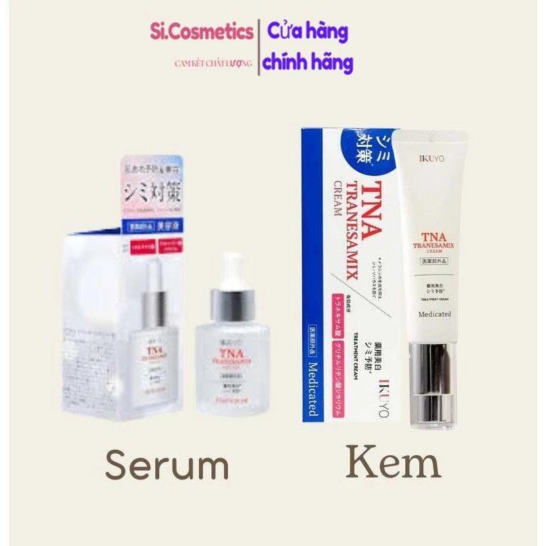 Bộ sản phẩm kem nám và serum nám TNA Tranesamix 2% IKUYO bộ đôi hết sâu Nám, tàn nhang ngăn ngừa hình thành nám mới