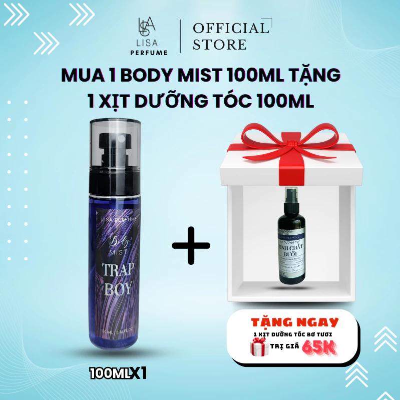 Body Mist Lisaperfume chính hãng nam /nữ 30ml-50ml-100ml tặng ngay 1 trong 3 xịt phòng,xịt tóc,xịt quần áo ngẫu nhiên