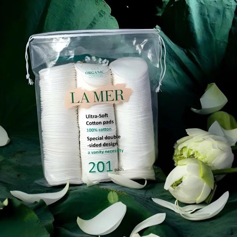 Bông tẩy trang Lamer 201 miếng cotton tự nhiên êm ái, mềm mịn