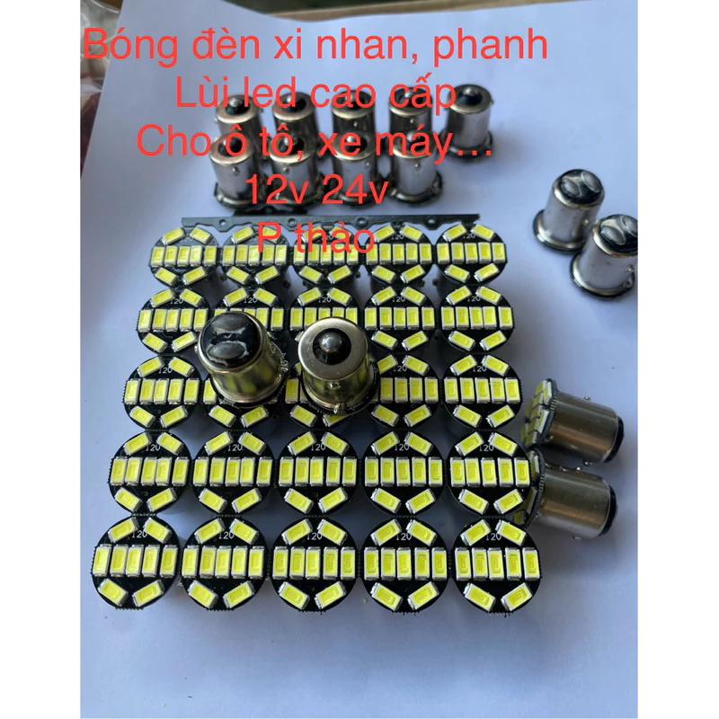 bóng xi nhan , đèn lùi, bóng phanh led xịn sáng trắng 12v hoặc 24v 1 tim , 2 tim