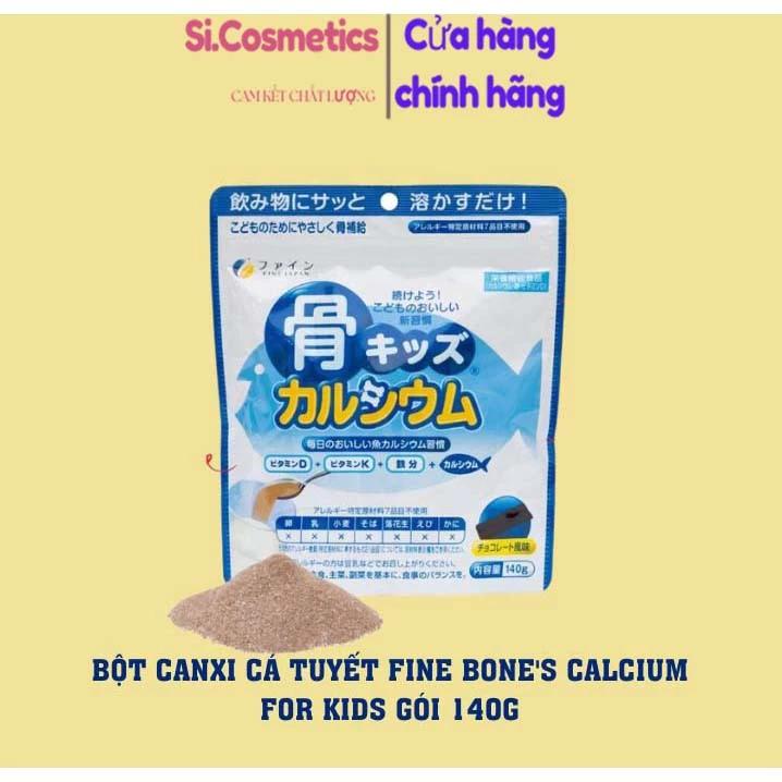 Bột Bone's Calcium for kids bổ sung canxi cá tuyết tăng chiều cao Nhật Bản - Túi 140gr