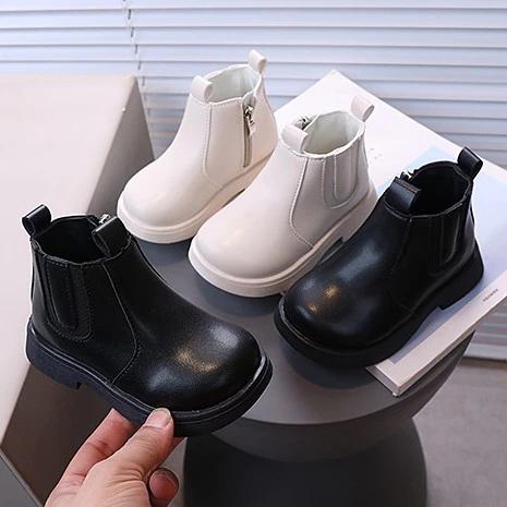 Bốt da trơn khóa sườn sành điệu cho bé da mềm êm chân sz 22-31