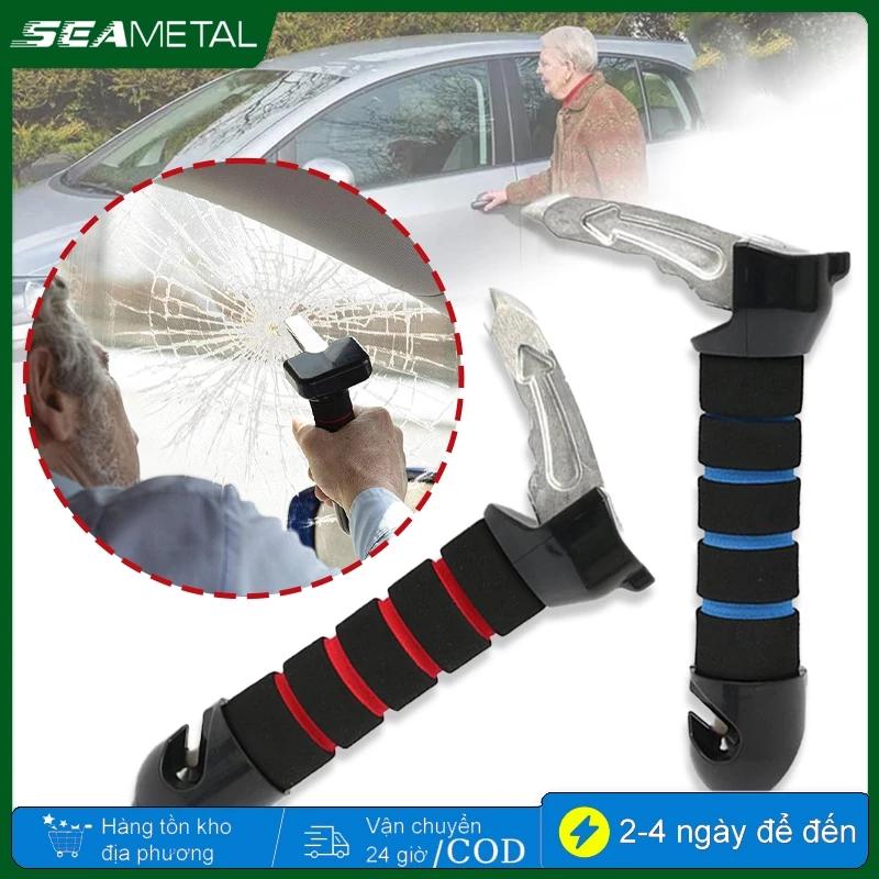 Búa an toàn ô tô SEAMETAL Máy cắt đai an toàn ô tô Máy cắt cửa sổ Máy cắt cửa sổ Đa chức năng Tự động thoát hiểm khẩn cấp Búa an toàn