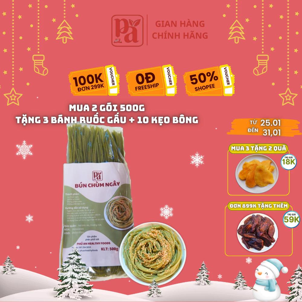 Bún chùm ngây Phú An Healthy Foods 500g dành cho người ăn kiêng, keto, das, eatclean, giảm cân, giữ dáng