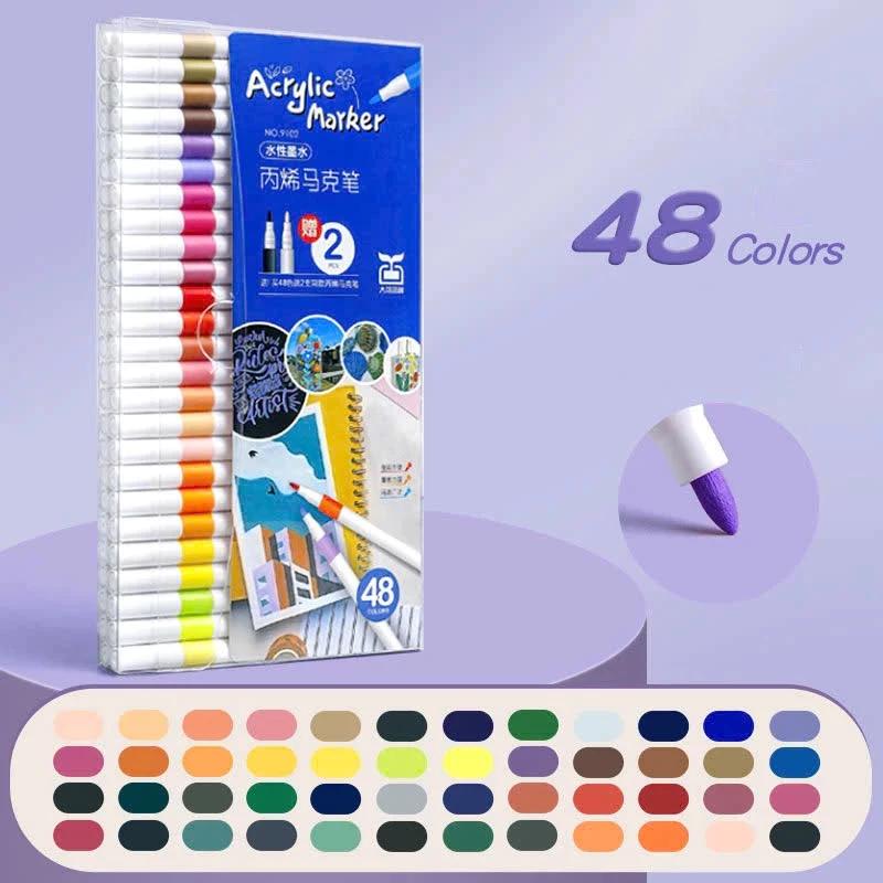 Bút Màu Acrylic Marker 48 Cao Cấp Màu Sắc Tươi Sáng - Bút Lông Màu [78]