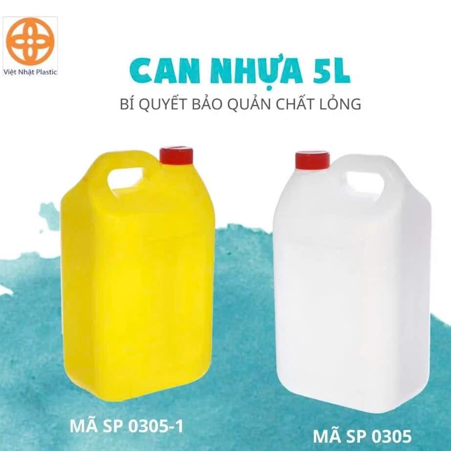 Can đựng nước 5L các loại, Bình đựng nước Nhựa Việt Nhật dày dặn cao cấp 305 - Can Nhựa đựng nước