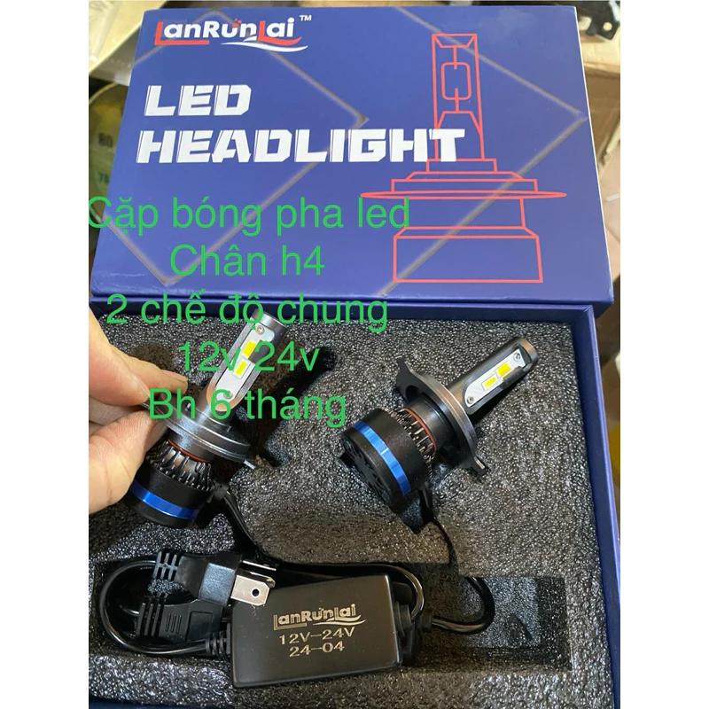 Cặp bóng pha cod chân h4 tăng sáng 2 chế độ chung 12v 24v Runlai
