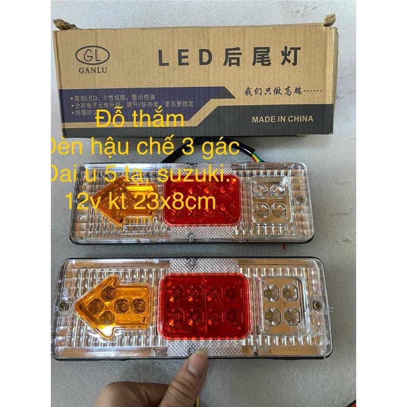 Cặp đèn led hậu mũi tên chế lắp xe ba gác, xe đaiu 5 tạ, suzuki 5 tạ ( 23cm x 8cm ngắn)