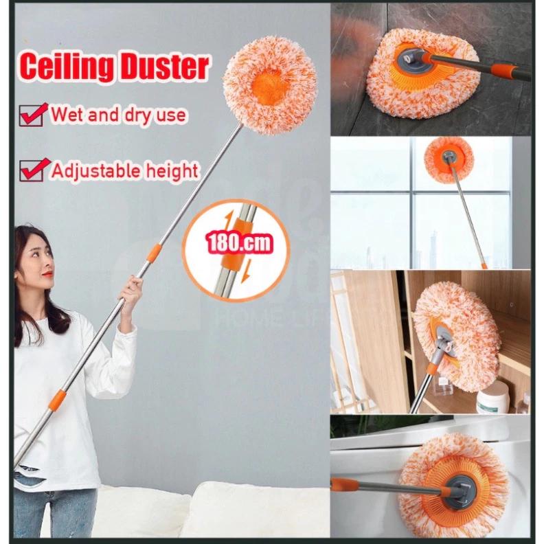 Cây Lau Trần Nhà, Cây Lau Nhà Hình Hoa Hướng Dương Đa Năng Tiện Dụng Tròn Hình thể điều chỉnh độ dài cây tiện lợi
