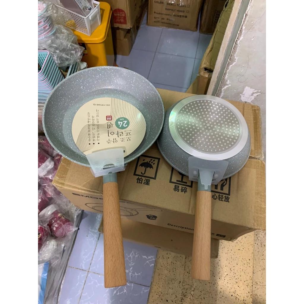 Chảo chống dính bếp từ vân đá, Chảo Nhật chống dính dùng cho mọi loại bếp - Chảo vân đá chống dính bếp điện bếp từ