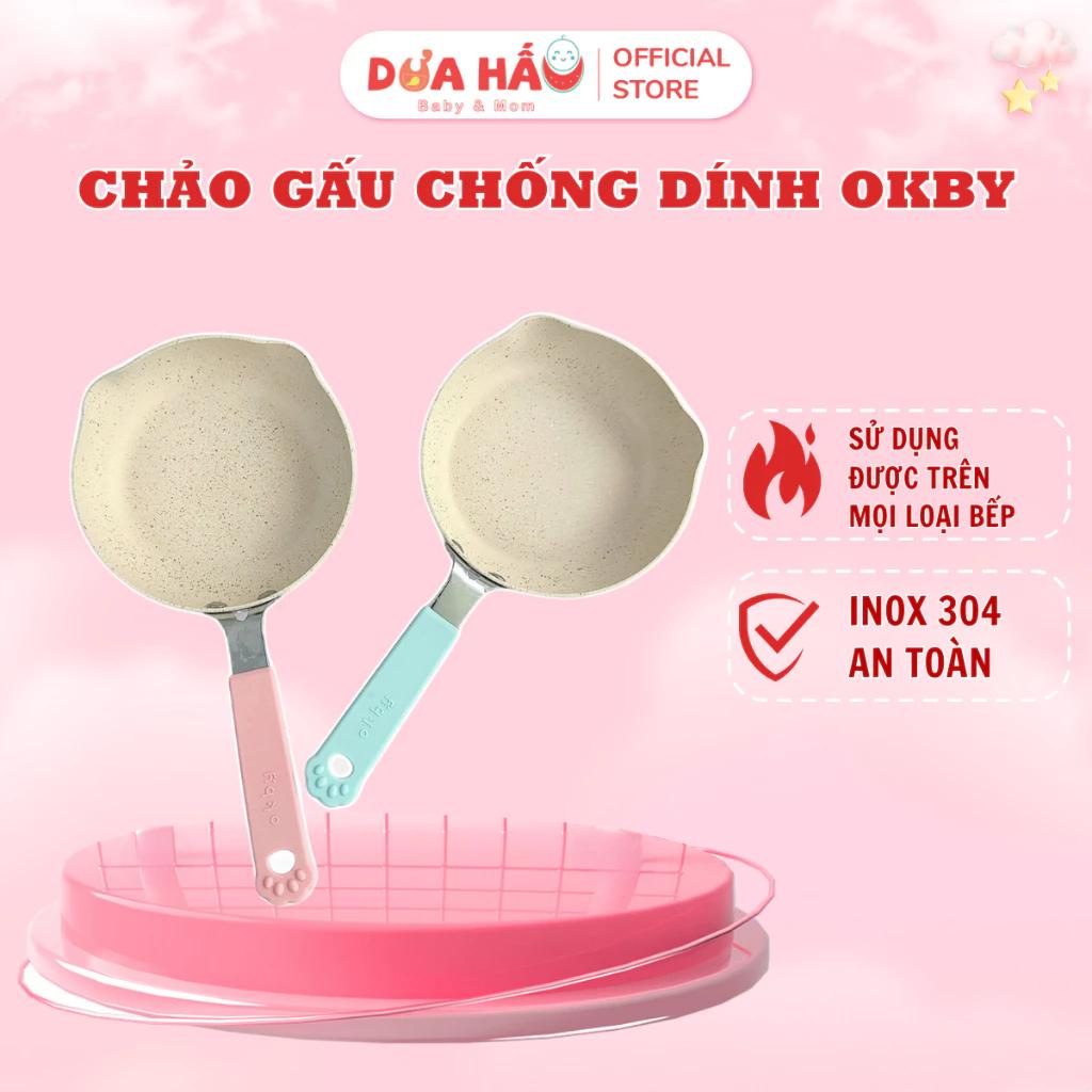 Chảo Chống Dính Hình Gấu OKBY 14cm Chế Biến Đồ Ăn Dặm Cho Bé Shop DuaHauBaby&Mom