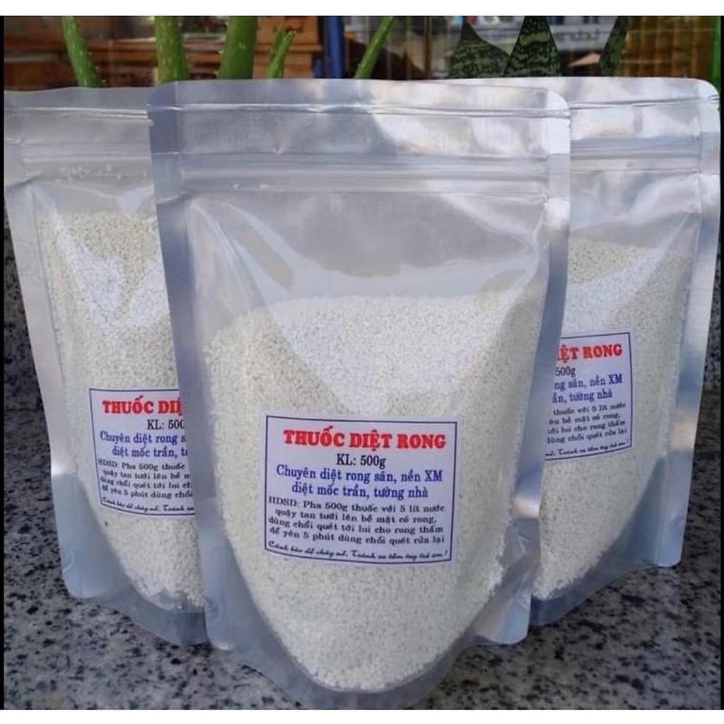 Chất Tẩy Rong Rêu Sân Xi Măng, Gạch, Bờ Tường - Bột vệ sinh sân 500gram