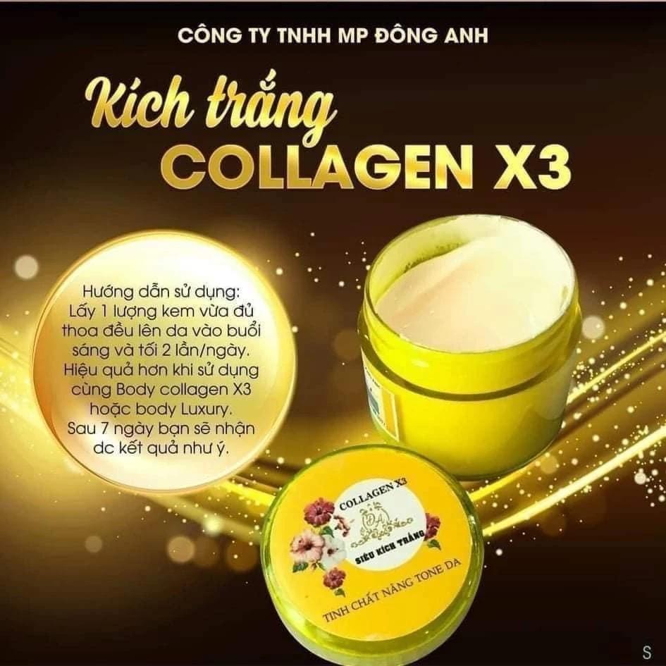 [Chính hãng] Kem kích trắng Collagen X3 Mỹ Phẩm Đông Anh