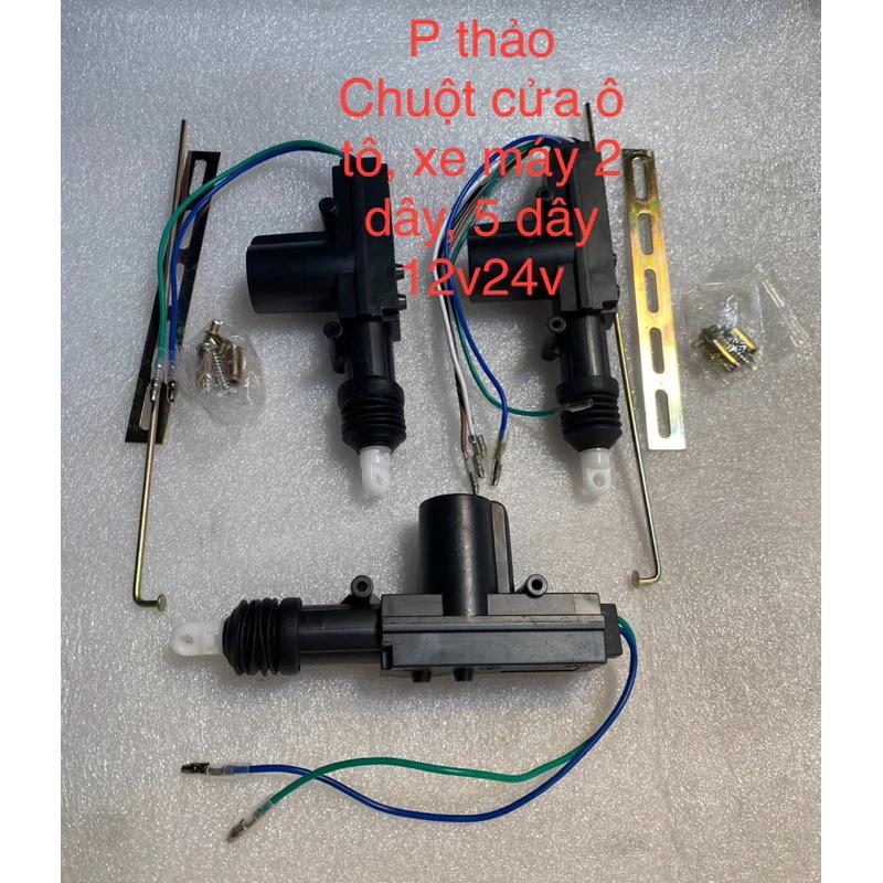 Chuột cửa ô tô, chuột rút đóng mở cửa ô tô, xe máy 12v ,24v 2 dây, 5 dây