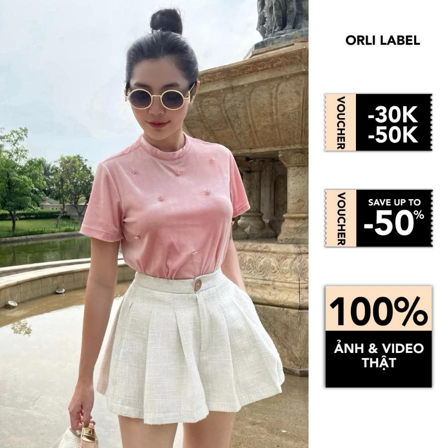 Clelia Shirt - Áo nhung có tay - Orli Lable