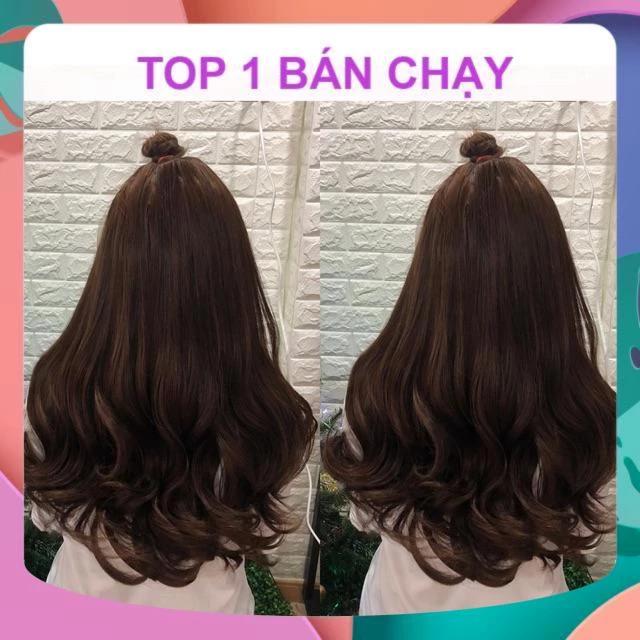 [CLIP THẬT] KẸP TÓC GIẢ DẢI XOĂN RỘNG 25CM DÀI 55-60 CM