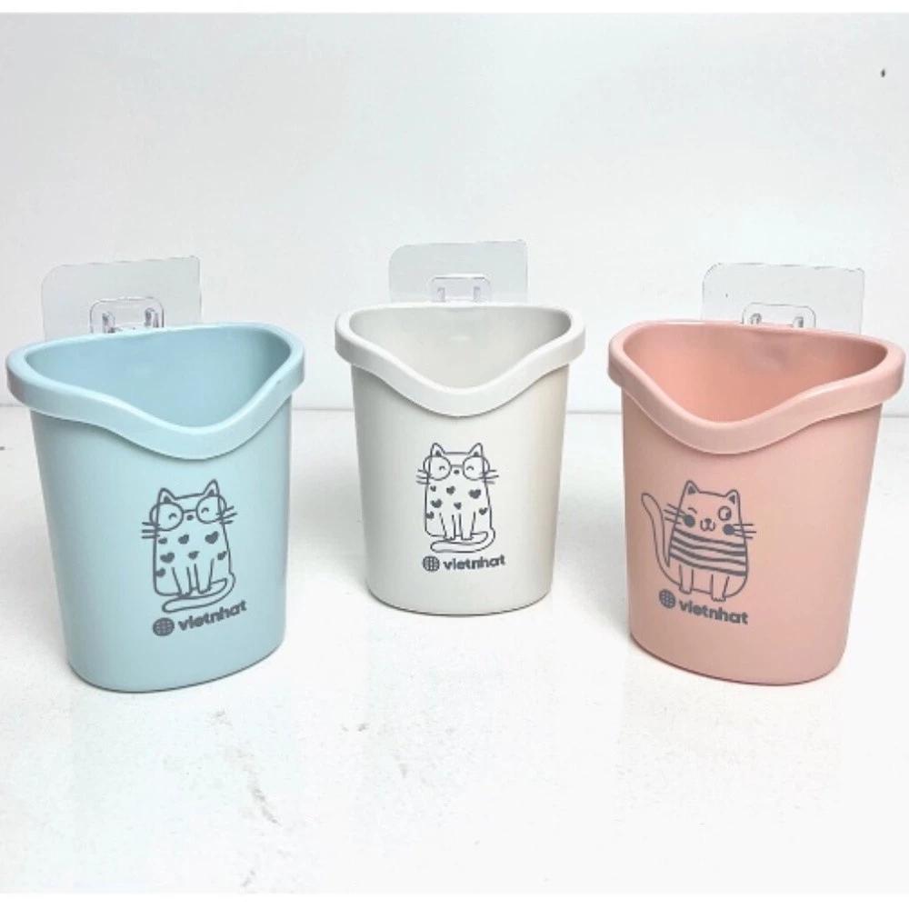 Cốc đựng bàn chải đánh răng, Cốc Dán Tường Tiện Ích 6370,Ly lược gỡ tóc, kem đánh răng