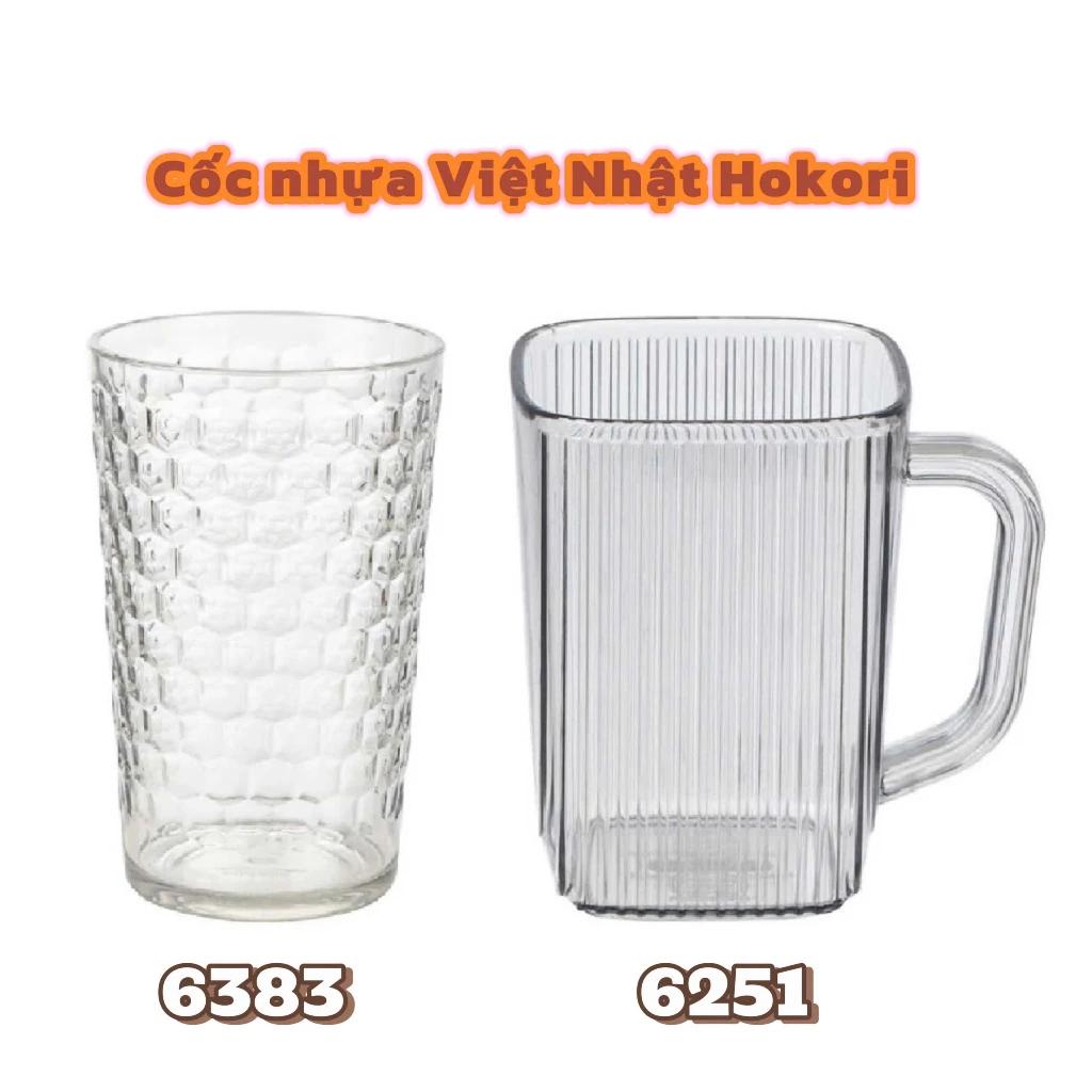 Cốc nhựa Việt Nhật, cốc uống nước trong suốt 6383 6251 , Cốc trong Hokori cao cấp Việt Nhật