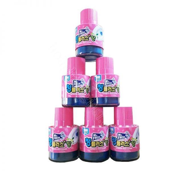Cốc thả bồn cầu khử mùi, diệt khuẩn Hàn Quốc hương hoa thơm ngát 450gram - nắp hồng