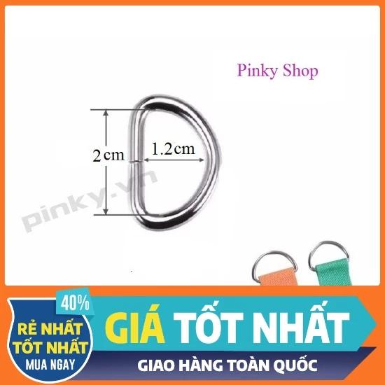 Com bo 400 Khoen D 2cm màu bạc phụ kiện làm túi xách và đồ handmade Pinky Shop