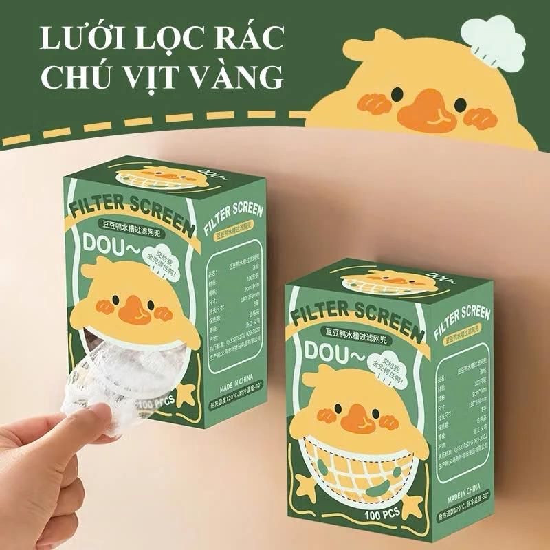 Combo 100 túi lọc rác bồn rửa bát, nhà tắm chống tắc nghẽn Dou~ tiện dụng