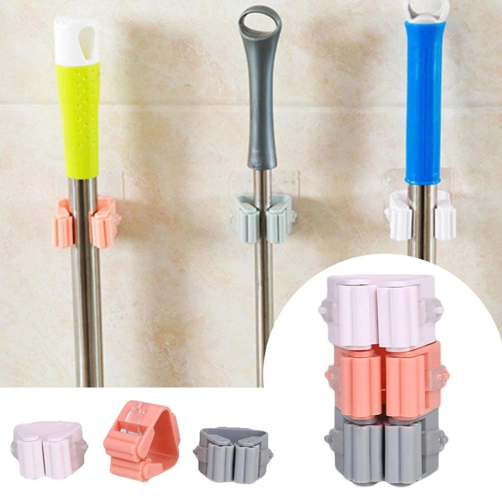 COMBO 2 CÁI - Móc dính treo chổi và cây lau nhà tiện dụng