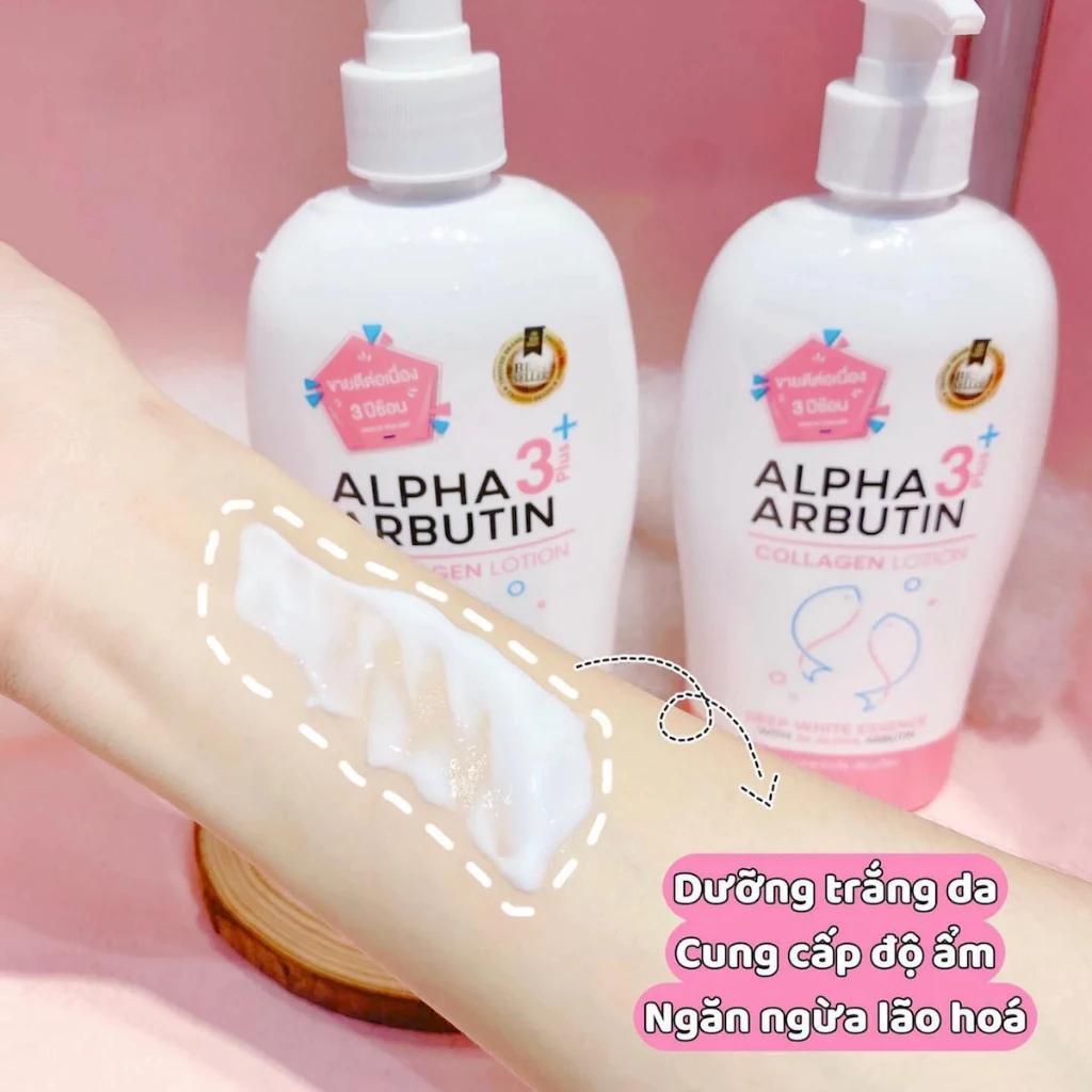 Combo 2 chai Sữa Dưỡng Thể Alpha Arbutin Collagen Lotion 3 Plus 500ml Thái Lan.