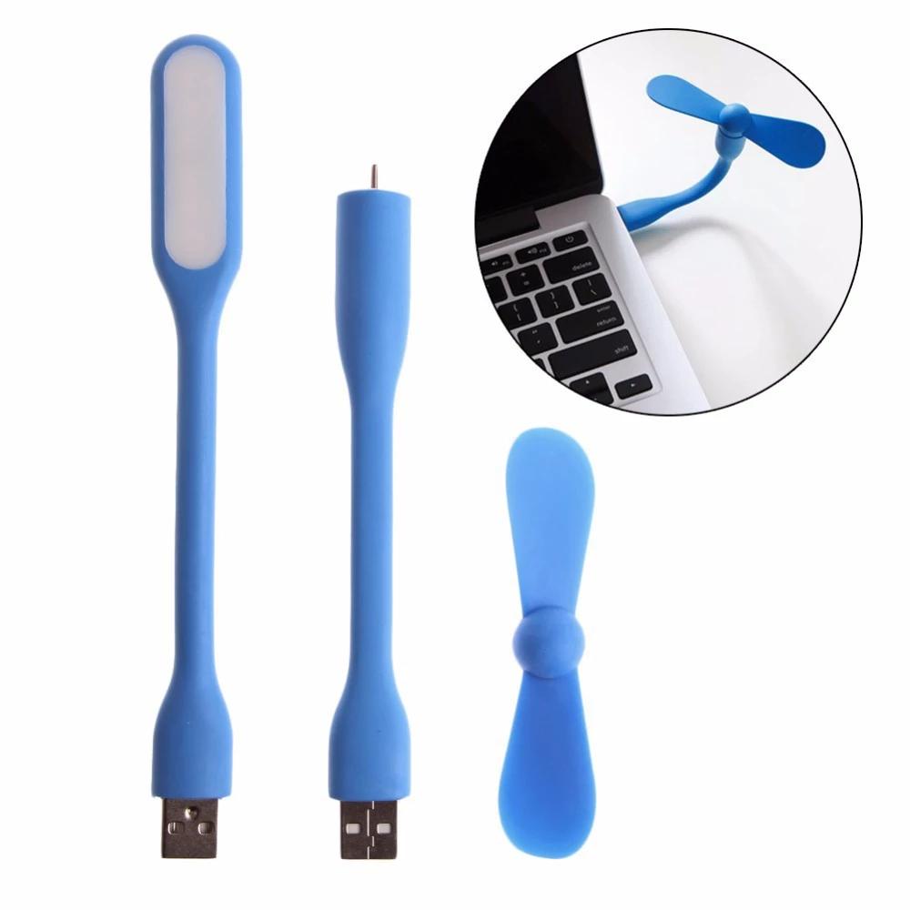 Combo 2 sản phẩm: đèn led + quạt 2 cánh usb tiện dụng