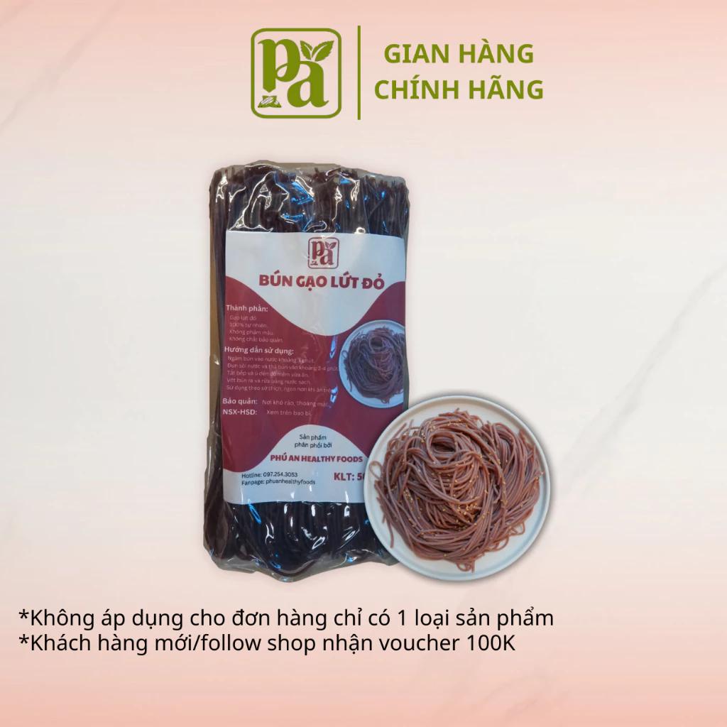 Combo 2kg bún gạo lứt đỏ Phú An Healthy Foods 500g đặc sản Cao Bằng ăn kiêng, giảm cân tặng 10 viên lương khô