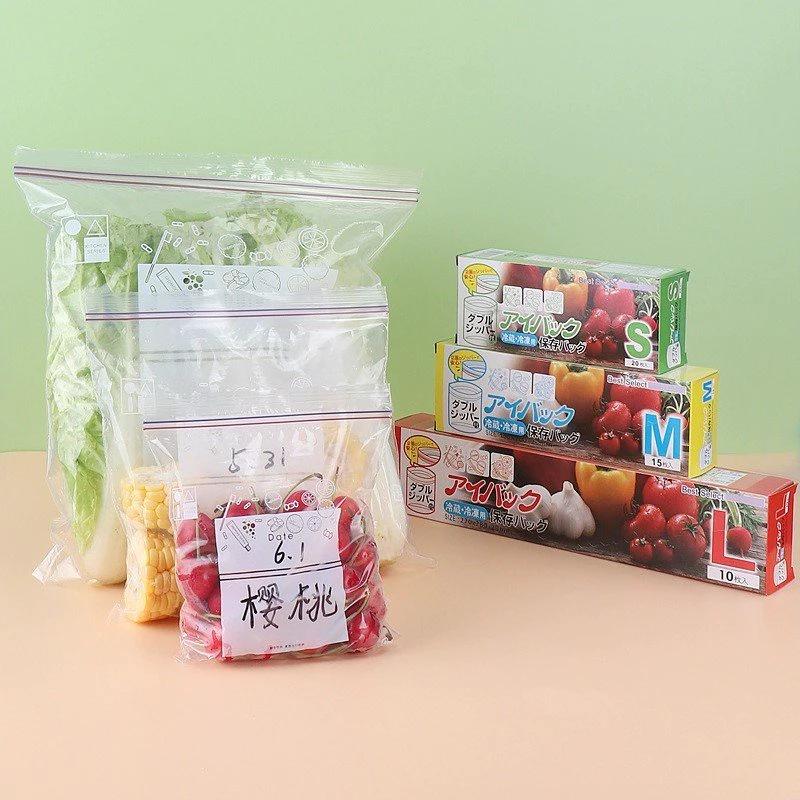 Combo 3 Hộp Túi zip SML đựng thực phẩm tái sử dụng nhiều lần trong tủ lạnh tiện lợi
