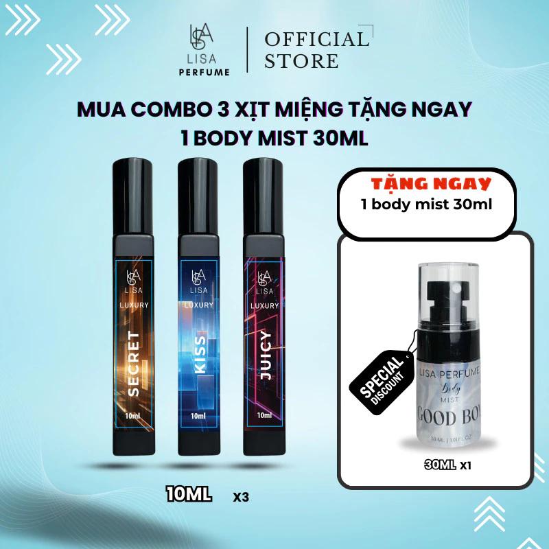 Combo 3 xịt miệng tặng 1 body mist 30ml