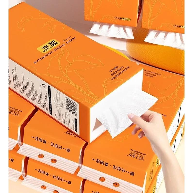 Combo 4 gói Túi giấy rút Khăn giấy rút nội địa Trung 1500 tờ cao cấp 5957, khăn giấy rút treo tường