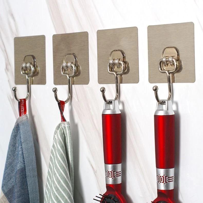 Combo 5 Móc BẢN LỚN Dán Tường Siêu Dính Móc Inox 304, Móc Dán Nhà Tắm Siêu Chịu Lực