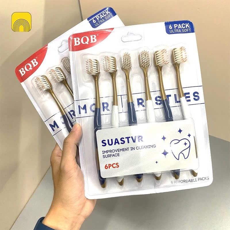 Combo 6 bàn chải đánh răng nội địa Trung CHOCOIKES lông mềm, chải siêu êm, làm sạch sâu đánh sạch mảng bám