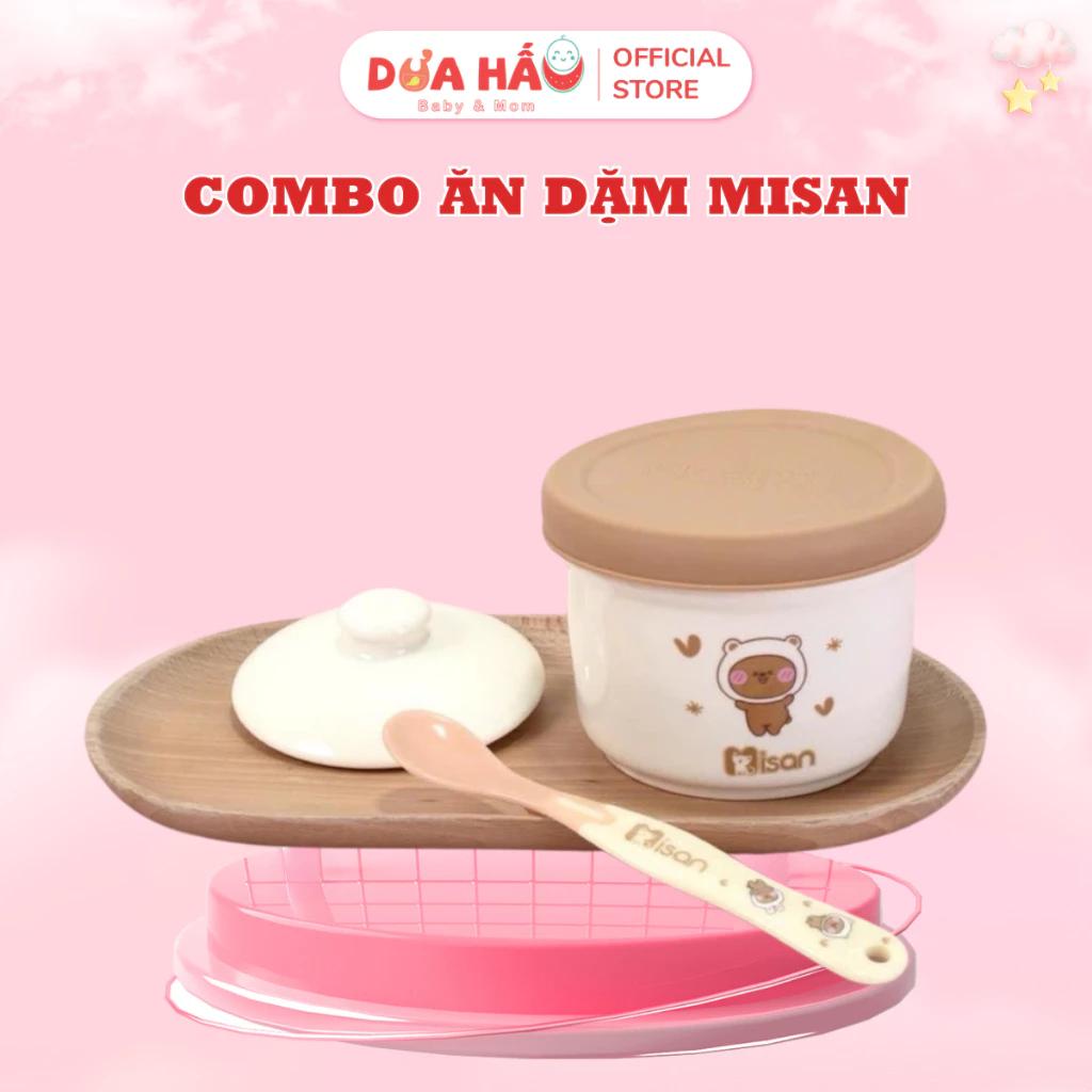 Combo Bát Thìa Hũ Ăn Dặm Misan Tiện Lợi Cho Best Shop Dua Hau Baby & Mom